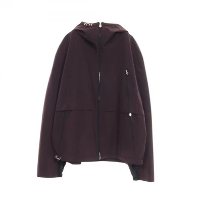 Chaqueta HERMES #50 jip-up sudadera con capucha 462960HL nailon burdeos negra usada para hombre Foto 1 de 4