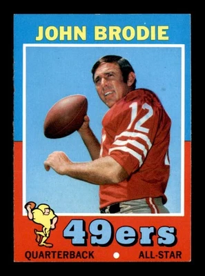 1971 年 Topps #100 John Brodie EXMT X3553691 — 第 1/3 张图片