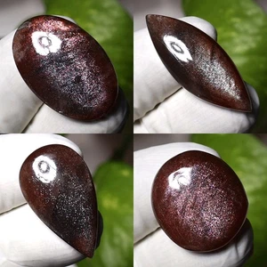 Nebula Spark ~ Lote de 4 piedras preciosas cabujón de 20 mm-30 mm de piedra solar púrpura natural nebulosa - Imagen 1 de 12