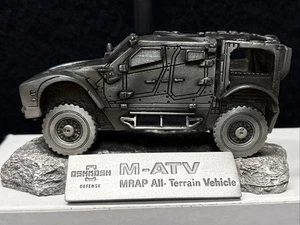 OSHKOSH DEFENSE M-ATV MRAP AMBUSH ALL-TERRAIN VEHICLE PEWTER MODEL 1:50 SCALE - Picture 1 of 16