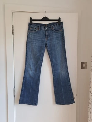 7 For All Mankind Jeans Bootcut Size 30 Women’s Blue W30 L30 Light Distress USA - Image 1 of 4