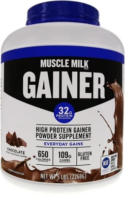 Proteína em pó para ganhador de leite muscular, chocolate, 32g 5 libras (pacote com 1)  - Imagem 1 de 4