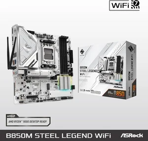 ASRock B850M Steel Legend WiFi Motherboard AMD Ryzen AM5 MicroATX 256GB DDR5 NEW - Picture 1 of 10