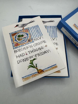 Nuevo en caja 10 tarjetas y sobres de notas en blanco Susan Wallace Barnes Robinson Crusoe Foto 1 de 4