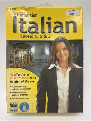 Instant Immersion Italian Levels 1,2, and 3 Computer Software for PC and MAC - Image 1 of 4