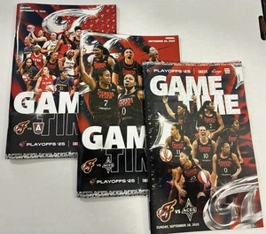 Indiana Fever Game Time Program WNBA Playoff Lot vs Atl Dream & Las Vegas Aces - Picture 1 of 4