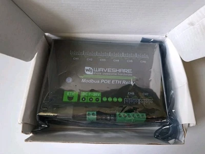 Industrial 8-CH Ethernet Relay Module Modbus POE ETH Relay f/ Control Waveshare - Image 1 of 4