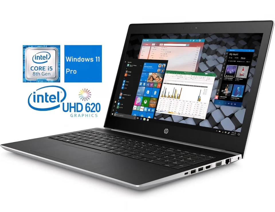 HP ProBook 450 G5 15.6" i5 8th Gen 4GB 500GB SSD Win11 Pro Back to school - Image 1 of 4
