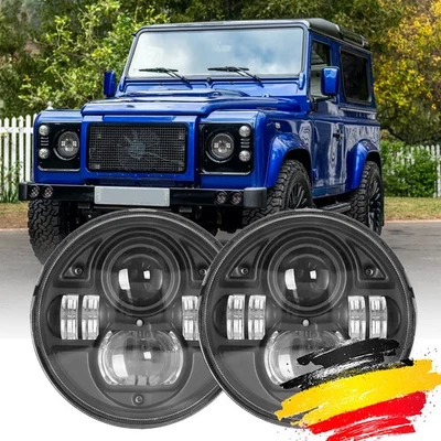 für Land Rover 90/110 Tdci /Defender Td5 E24 7"Zoll LED Scheinwerfer Hi/Low Beam - Bild 1 von 4