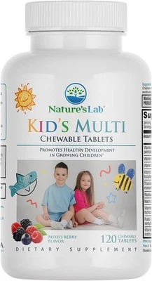 Multivitamínico Masticable Multi Natural para Niños Sabor a Bayas Mezcla Hierro Magnesio Zinc Foto 1 de 4
