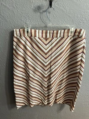 Liz Claiborne Skirt Womens Size 12  Cotton Skirt Striped - Image 1 of 4
