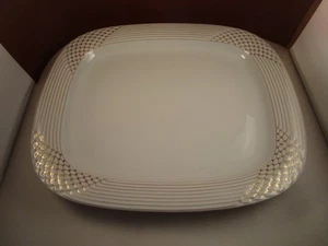 Vintage Hutschenreuther Germany Scala D'Oro Gold Rectangular Serving Platter - Picture 1 of 6