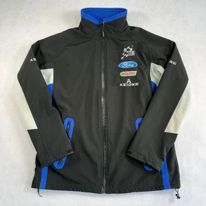 Azione Rally Ford Racing Jacket Men's 2XL Black Full Zip Embroidered Castrol - Picture 1 of 20