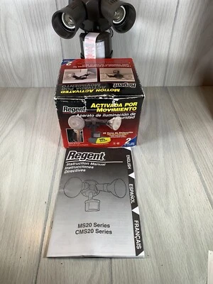 LUZ DE INUNDACIÓN DE SEGURIDAD ACTIVADA POR MOVIMIENTO REGENTE MS20 BRONCE Instrucciones Foto 1 de 4