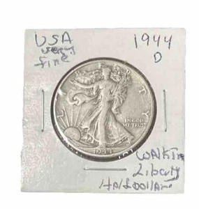 1944-D 50C Walking Liberty Half Dollar - VF - Picture 1 of 2