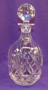 BEAUTIFUL HAND CUT CRYSTAL SPIRIT DECANTER W/ STOPPER FANS DIAMOND NOT SIGNED - Picture 1 of 9