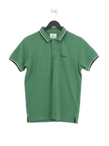 Pepe Jeans Men's Polo M Green Cotton with Elastane, Polyester Basic - Picture 1 of 6