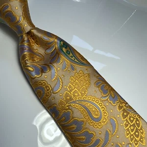 NWT IMANI UOMO MULTI COLOR PAISLEY STYLE PRINT SILK TOUCH NECK TIE & HANKY - Picture 1 of 4