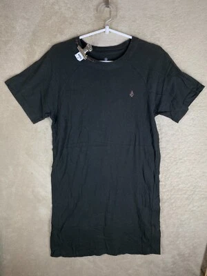 VOLCOM Casual Long T-Shirts Top Size XS Womens Dark Grey Logo Short Sleeve - Image 1 of 4