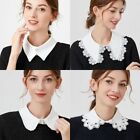 Women 's Formal Fake Collar -Detachable Collars Embroidery Half Shirt Blouse 1PC
