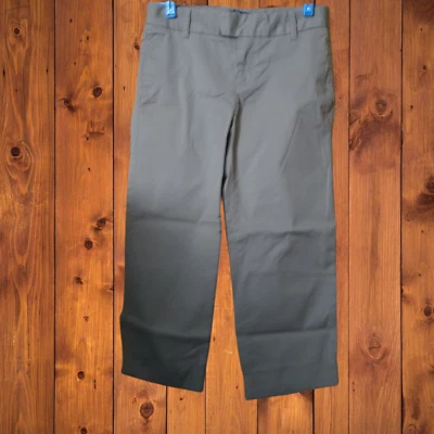 Gap Juniors Size 1 Dark Beige Cuffed Straight Leg Capri Pants Casual Classic - Image 1 of 4