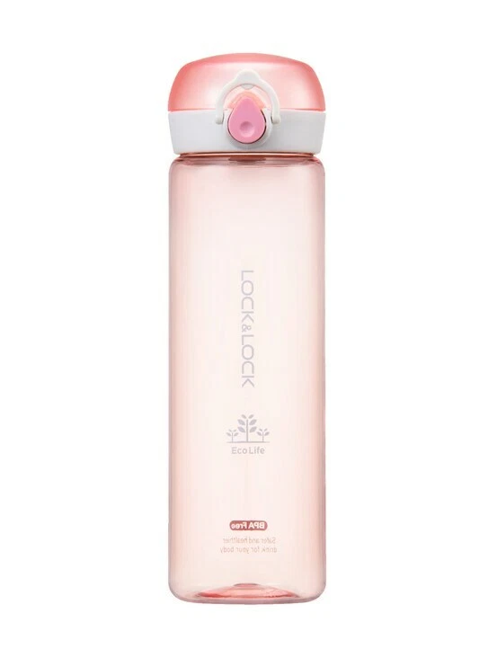 Розовая бутылка для воды Lock&Lock One Touch (500 мл) - Изображение 1 из 1