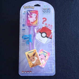 Pokemon Mew Eevee Change Card Kid Chopsticks (Baguettes) Made in Korea BrandNew - Imagen 1 de 6