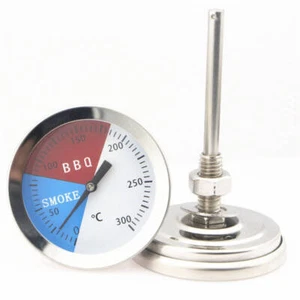 300℃ Barbecue BBQ Smoker Grill Thermometer Temperature Gauge Stainless Steel MU - Picture 1 of 4