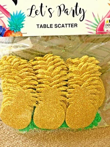 Pineapple Glitter Luau Table Scatter Party Decoration - Picture 1 of 2