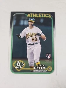 2024 Topps Update Zack Gelof Rookie Debut Oakland Athletics #US131 Base - Picture 1 of 2