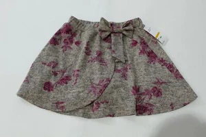Speechless Kids Girl's Bow Front Floral Scooter Skirt KH4 Grey & Pink Small - Picture 1 of 4