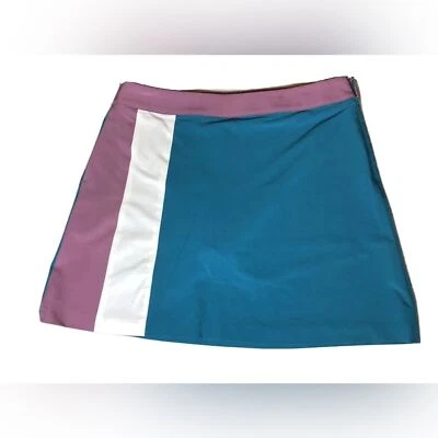 Oxford Golf Color Block Skirt Skort Side Zipper Women’s Size 12 - Imagem 1 de 4