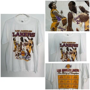 Los Angeles Lakers 2009 Playoffs Kobe Bryant Double Side White T Shirt Large - Picture 1 of 17