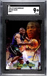 1996-97 Flair Showcase Ray Allen #35 fila 1 SGC 9 - Imagen 1 de 2