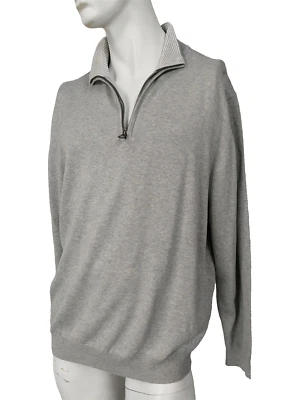 WEATHERPROOF VINTAGE Gray Cotton Knit 1/4 Zip Sweater sz XXL NWT $69.50 - Image 1 of 2