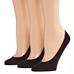 PEDS Damas Corte Deportivo Cojín Suela Forro 3 Pares Negro OS - Imagen 1 de 2