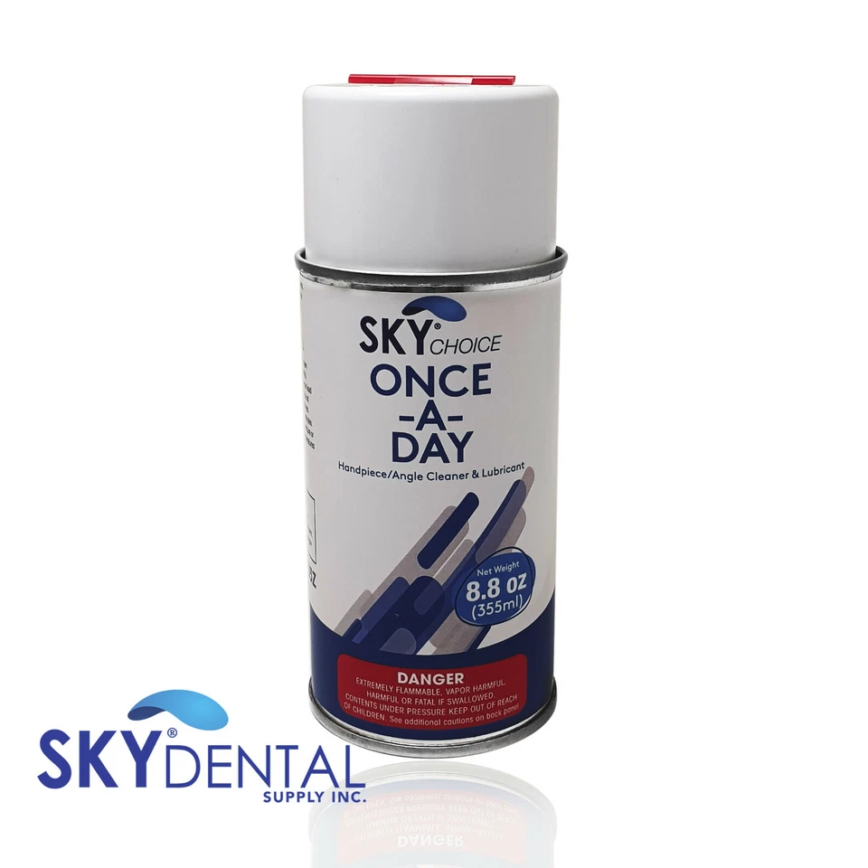 SKY CHOICE Once-A-Day Dental Handpiece Cleaner Spray, 8.8 oz. Can with Extension Tube