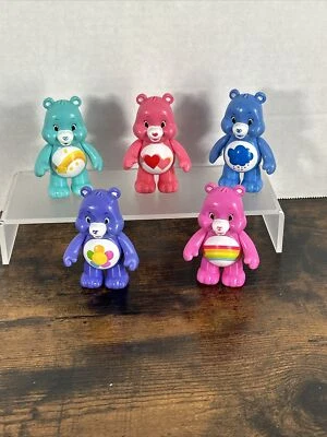 (5) Care Bears Mini Figurine Figure 3" Moveable Arms Collectible - Image 1 of 4