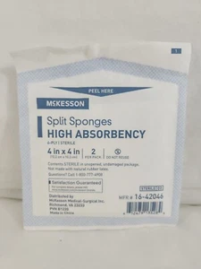 McKesson IV/Drain Split Dressing, 4 x 4 Inch, McKesson Brand 16-42046, 1 Count - Picture 1 of 2
