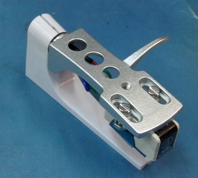 ¡Bonito! Cabezal giratorio plateado con cartucho y lápiz óptico Audio Technica AT5500ex Foto 1 de 4