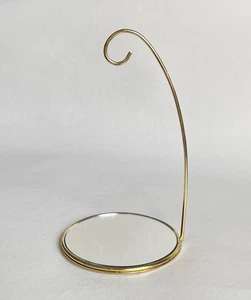 Goldfarben Metall Tischplatte hängend Ornament Display Ständer mit Spiegelfuß - Bild 1 von 7