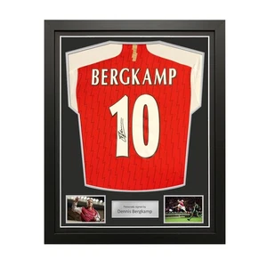 Dennis Bergkamp Signed Arsenal 2023-24 Football Shirt. Standard Frame - Picture 1 of 5