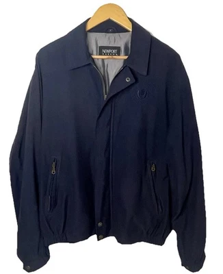 Винтажная темно-синяя куртка-бомбер Newport Harbor UCONN University of Connecticut LRG - Изображение 1 из 4