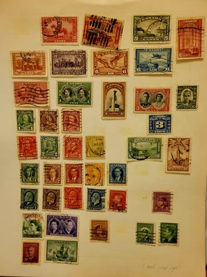 Lotes de Selos COLEÇÃO CANADÁ EM PÁGINAS  - Imagem 1 de 2