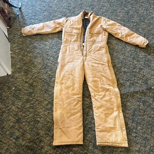 VTG Carhartt Artic Quilt Lined Coveralls Mens 44 Tall 968QZT Made USA - Picture 1 of 23