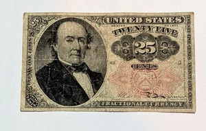 1874 25¢ Cent fünfte Ausgabe USA Bruchwährung !!!!! - Bild 1 von 2