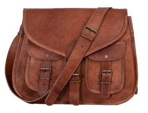 - 14 Inch Leather Purse Women Shoulder Bag Crossbody Satchel Ladies Tote Trav... - Picture 1 of 4