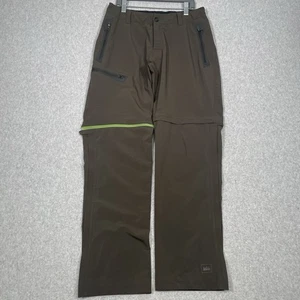 REI Pants Mens 30x30 Green Convertible Zip Off Hiking Pockets Light Breathable - Picture 1 of 13