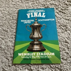 1976 FA Cup Final Manchester United V Southampton Sat 1st May Football Programme - Picture 1 of 10