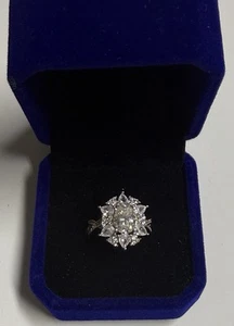 Beautiful Moissanite 925 Sterling Silver Ring Size 6.25 - Picture 1 of 9